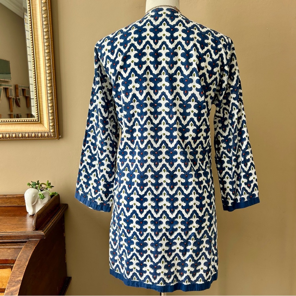 Roberta Roller Rabbit Roberta Freymann Block Print Tunic Size Medium M - Picture 4 of 10